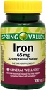 Spring Valley - Iron 65 mg, 100 tabletter