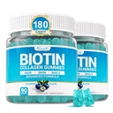 Biotin Gummies 15,000 mcg with Collagen & Keratin – 13-in-1 Hair Skin & Nails Gummies for Women & Men, Hair Growth, Sugar Free Non-GMO, Blueberry, 180 Count