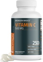 Bronson vitamin C 500 MG støtter et sunt immunsystem og antioksidant beskyttelse, ikke-GMO, 250 vegetariske tabletter