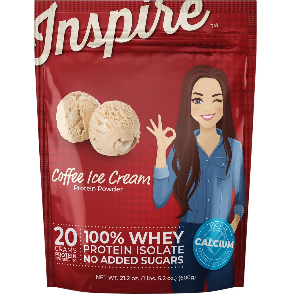 Bariatric Eating Inspire Coffee Ice Cream Whey Protein Isolate Powder (20 Servings)