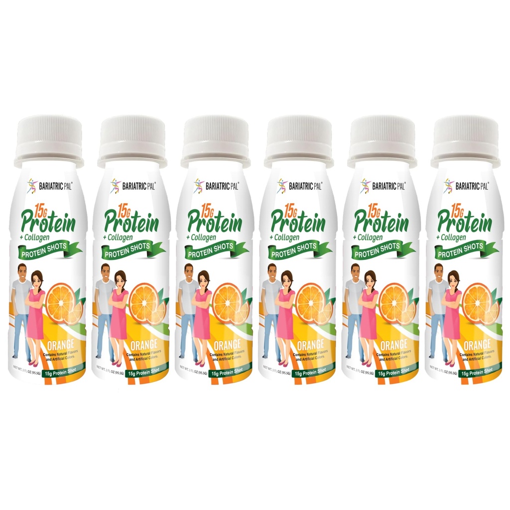 BariatricPal 15g Whey & Collagen Complete Protein Shots - Orange