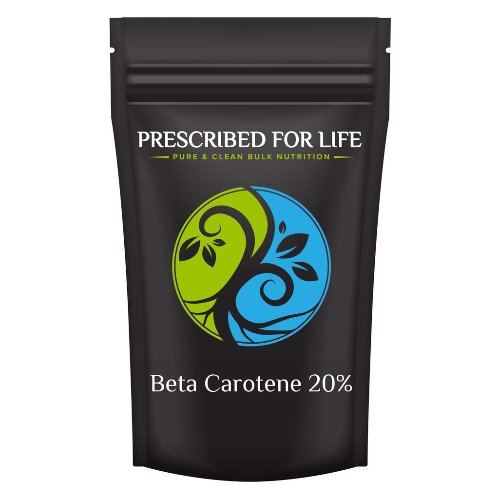 Prescribed For Life Beta Carotene, 20% Beta Carotene Powder Extract, Converts into Vitamin A (56g)