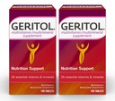 Geritol Multi-Vitamin Nutritional Support Tablets, Balance of 26 Essential Vitamins and Minerals, 100-Count Bottles (Pack of 2)