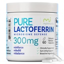 Pure Lactoferrin Microbiome Defense - 300mg Delayed Release Capsules, Non-GMO, Iron Absorption & Immune System Support, Lactoferrin Supplements for Adults, Gluten-Free (60 Capsules)