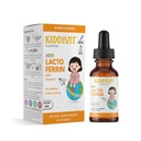 Kiddivit Lactoferrin Kids Liquid Drops with Vitamin C & Prebiotic Inulin – 30 Daily Servings, 2 FL OZ (60 mL) – Immune & Digestive Support – Sugar Free, Gluten Free