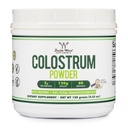 Double Wood Supplements Bovine Colostrum Powder for Women and Men, for Gut Health, Skin & Hair, Immune Support (120 Grams, 60 Day Supply - Standardized to 30% Total Immunoglobulins and 60% Protein)
