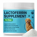 Lactoferrin Supplements for Dogs Powder, Daily Immune Nutrition with CoQ10 & Beta-Glucan, Essential Vitamins & Minerals for Whole-Body Wellness, Chicken Flavor, Easy-Mix Supplement, 2.12 oz