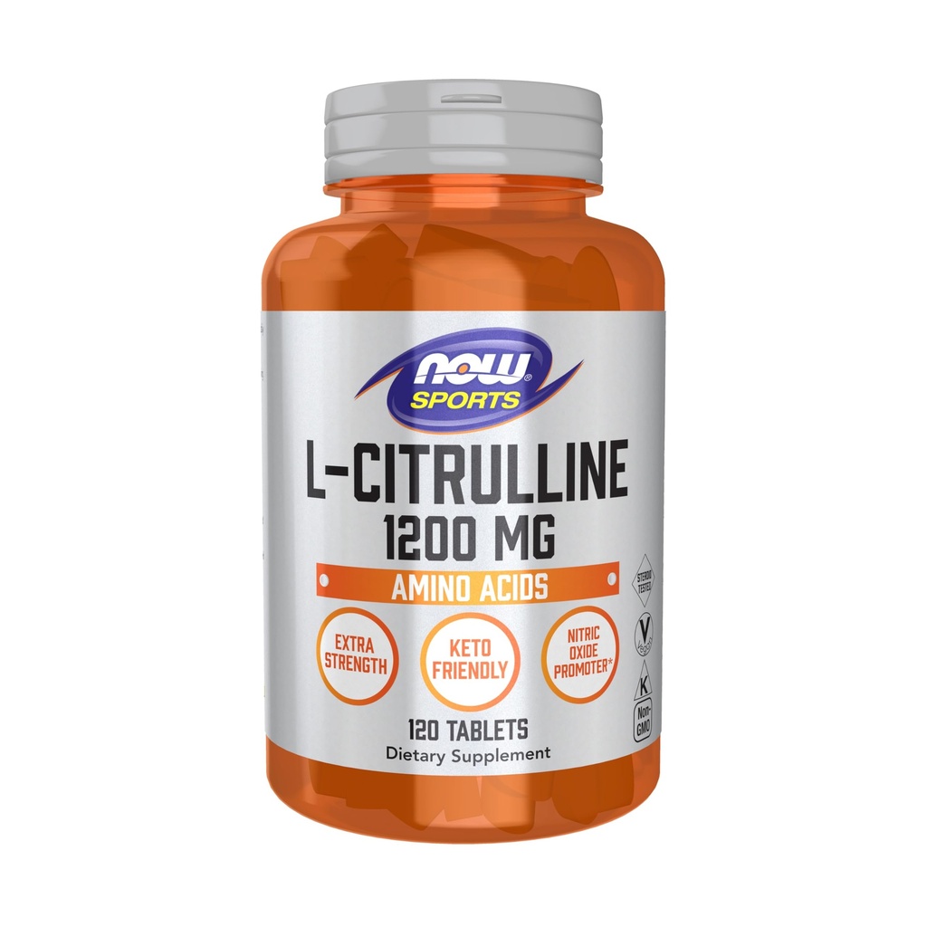 NOW Foods Sports Nutrition, L-Citrulline, Extra Strength 1,200 mg, Amino Acid, 120 Tablets