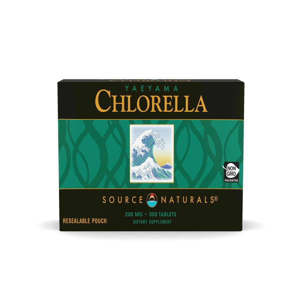 Source Naturals Yaeyama Chlorella, Freshwater Green Superfood*- 200 mg - 300 Tablets