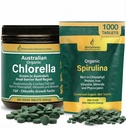 Biogenesis Organic Algae Powerhouse Set: Spirulina (1000 Mini Tabs) + Chlorella (600 Tabs) – Complete Daily Greens for Energy & Immune Support – Cracked Cell Wall, Vitamin B & Iron Rich – Vegan & Non-