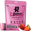 Braven Bar Strawberry Energy Bars (1.59 oz, 10 paketi) - 5g Protein ilə Enerji Chews Alternativ - Daşınmaq, Hiking və İdman üçün On-Go Snacks - Gluten Free Snacks - Bars Protein