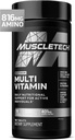Muscletech Platinum multivitamiinid meestele ja naistele - Multi-vitamiinilisa immuunsuse toetamiseks - 18 vitamiinid ja mineraalid, A-vitamiin C D E B6 B12 - igapäevased treeningulisandid meestele - 180 kapslit