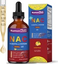 NAC Supplement N-Acetyl Cysteine Liquid, N Acetyl Cysteine 1000mg Liquid Drops with Quercetin Zinc for Adults, Kids, Support Liver Lung Function, Antioxidants, Immunity, Skin Health, 2 Fl Oz