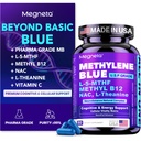 Methylene Blue Pharmaceutical Grade Capsules for Humans - Triple-Pathway Formula with Pure MB, NAC, L-5-MTHF, L-Theanine& Methyl B12 | Cognition, Mental Clarity, Cellular Energy & Antioxidant Support