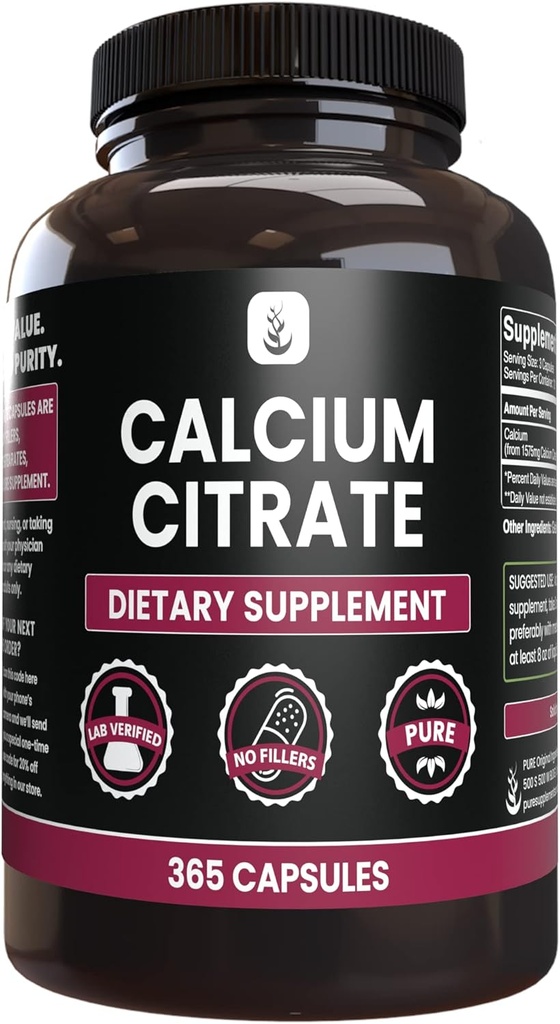 Cittember Citates Culcium (365 Capsules), no Magnesium หรือ Rice Filers, friginal, Lab Reced