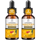 (2 Pack) Liposomal Quercetin with Bromelain Liquid Drops for Kis & Aldult- Higher Absorption, Quercetin Supplements 700mg w. Bromelain Elderberry Zinc Vitamin C for Immune, Heart, Antioxidant Support
