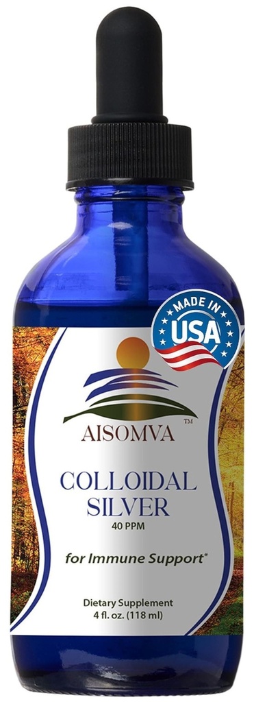 Colloidal Silver Liquid with Dropper – Mild Silver Protein 40ppm | High Absorption, Pure & Clean Formula | Made in USA, GMP Compliant (4 Fl Oz)