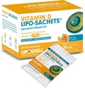 Lipo-Sachets Liposomal Vitamin D3-1000IU Per Serving for Immune System Support - High Absorption Vitamin D - GMO Free, No Added Sugar - 30 Liposomal Liquid Vitamin D Packets