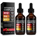 Frovetani 2PCS Organic Vitamin B Complex,B Complex Vitamins for Women, Vitamin B Complex Liquid, Vitamin B12 Methylcobalamin,Vitamin b6,B1,B9 for Metabolic Health Support, Vegan, Non-GMO, Gluten Free
