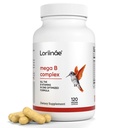 Loriinae B Complex Vitamins with Methylated B12, Folate & Myo-Inositol - High Potency B Vitamin Supplement for Energy, Metabolism & Nerve Support - 120 Vegan Capsules - 4 Month Supply
