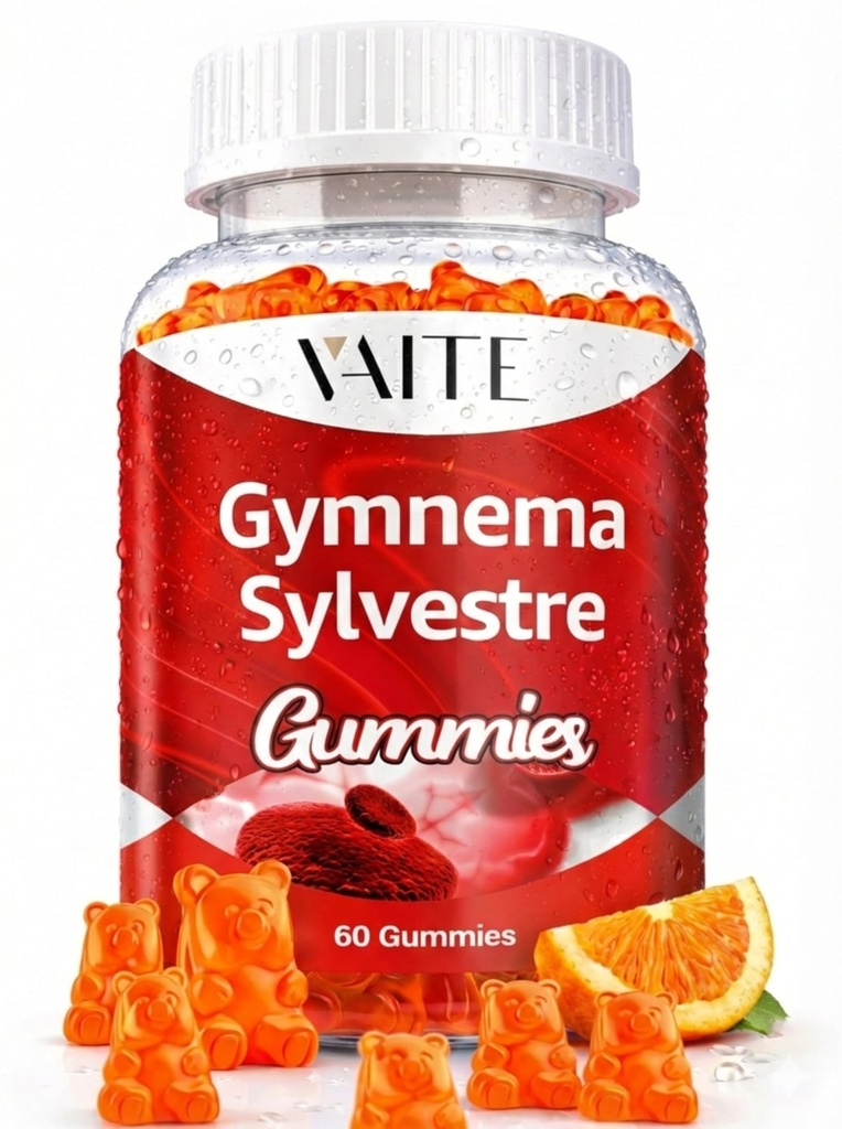 VAITE Gymnema Sylvestre Supplements 600mg – 20:1 Leaf Extract Gummies, Non-GMO, Gluten-Free, Vegan-Friendly, Made with Plant-Based Ingredients, with Antioxidant Properties, 60 Chewable Gummies