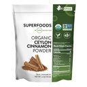 MRM Organic Ceylon Cinnamon Powder - Pure Cinnamon Powder - For Women & Men - Antioxidants and Phytonutrients for Drinks, Smoothies, Baking, and Recipes, Vegan & Gluten-Free - 113 Servings