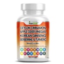 Ceylon Cinnamon Complex with Berberine Apple Cider Vinegar Plus Bitter Melon Gymnema Ginseng Chromium & Turmeric Milk Thistle – 60 Ct