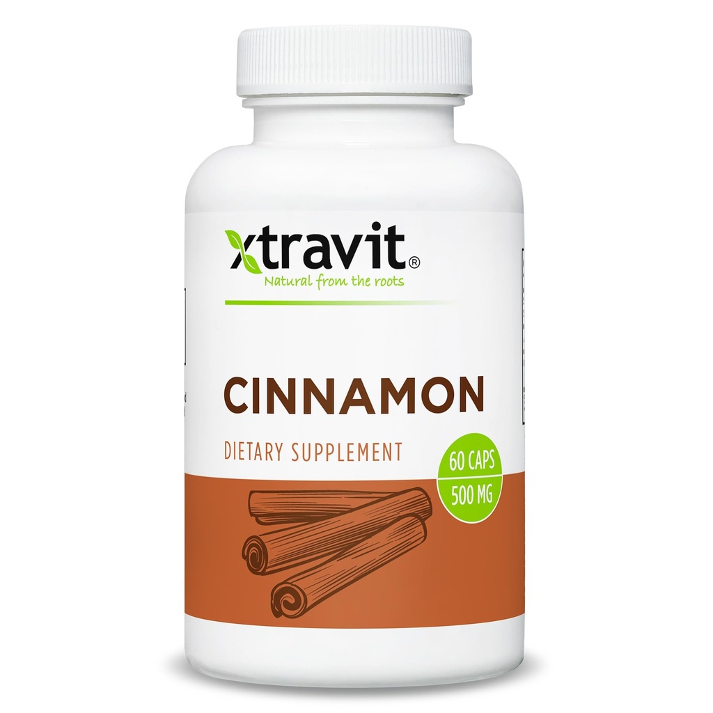 Cinnamon Bark Supplement – Natural Energy, Metabolism, & Digestive Support for Men & Women - Promotes Collagen for Healthy Hair, Skin & Nails - Non-GMO, Gluten-Free, No Fillers, 60 Capsules