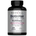 NeoCell Biotin Hair Revitalizer 10000mcg | 300 Softgels | Daily Nourishing Formula | for Women and Men | Hair, Skin, and Nails Supplement