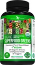 Potent Garden Organic Superfood Greens, Fruit və Veggies, Alfalfa, Beet Root & Tart Cherry ilə Vitaminlər və Antioksidlərin Boost Energy, Immunity & Gut Health, Greens Tablet 60 Ct