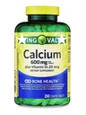 Calcium Plus Vitamin D Tablets Dietary Supplement, by Spring - Valley Bone Health, VIT D3 20 mcg, 600 mg, 250 Count.