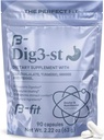 B-FIT 소화 초본 보충교재 - 생강 뿌리, 심황, Fennel 및 Cuachalalate - 60의 캡슐 - 쉬운 소화 & Stomach 안락을 위한 100% 자연적인 공식 - 식사의 앞에 사용