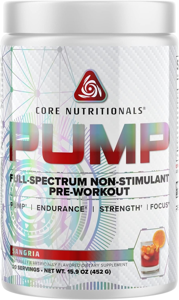 Core Nutritionals bơm tối đa, sức mạnh và hiệu suất 20 phục vụ (Sangria)