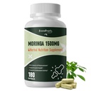 GREENPEOPLE Whole-Leaf Moringa Capsules 1500mg - High Potency 10:1 Moringa Oleifera Leaf Extract - Natural Green Superfood for Energy & Immune Support - Vegan, Non-GMO, Caffeine Free - 180 Count