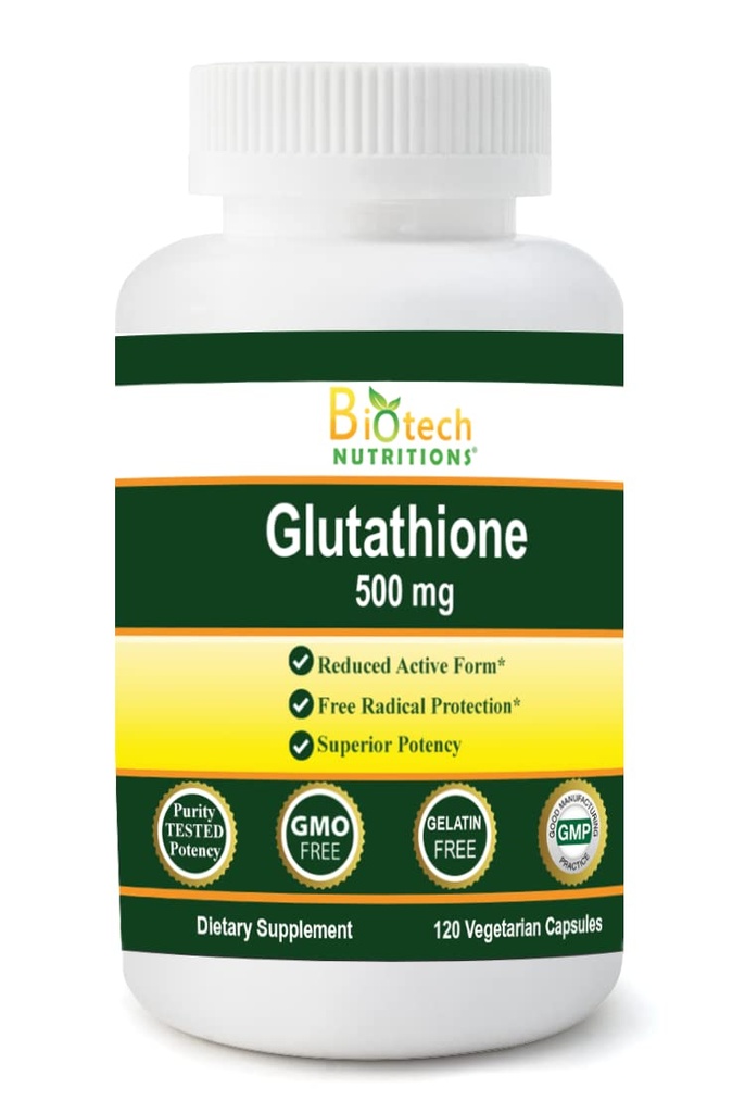 Glutathione 500 mg 120 Vegetable Capsules