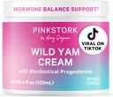 Pink Stork Wild Sea Cream - הורמון טבעי לנשים - PMS, פריון, Perimenopause, Menopause - קרם ביו-זהיר - Unscented, 4 oz