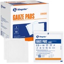 100Pcs Sterile Gauze Pads 4x4 Inch 12-Ply, 100% Cotton 4x4 Gauze Pads Highly Absorbent Gauze Sponges for Wound Care, Hospital-Grade Sterile Gauze First Aid & Surgical Dressing