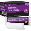 Conforming Stretch Gauze Rolls 3 Inch - Pack of 12 White Sterile Gauze Wrap for Wounds - Good for Sprained Ankles, Wrists, and More