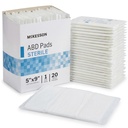 McKesson Sterile Abdominal- ABD Pads 20, Post Op, 5 x 9 in, 20 Pack | Individually Wrapped Wound Dressing, First Aid Pads Surgical-Grade, Nonstick-for Heavy Leakage, Nonwoven Cellulose
