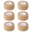 6pc-1 Inch Wide Skin Colour Elastic Self- Adhesive Bandage Finger Tape,Wrap Bandages, for Wrist and Ankle for Chair and Table Legs to Reduce Friction and Noise