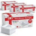 Ever Ready First Aid Non-Woven Sponges, Wound Care, Skin Care, 4" x 4", 4 Ply - 800 Count