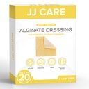 JJ CARE Honey Calcium Alginate Dressing 2”x2” [Pack of 20] Honey Wound Dressing with Calcium, Honey Patches for Faster Wound Care, Medical Grade Honey Bandages for Burns, Latex Free