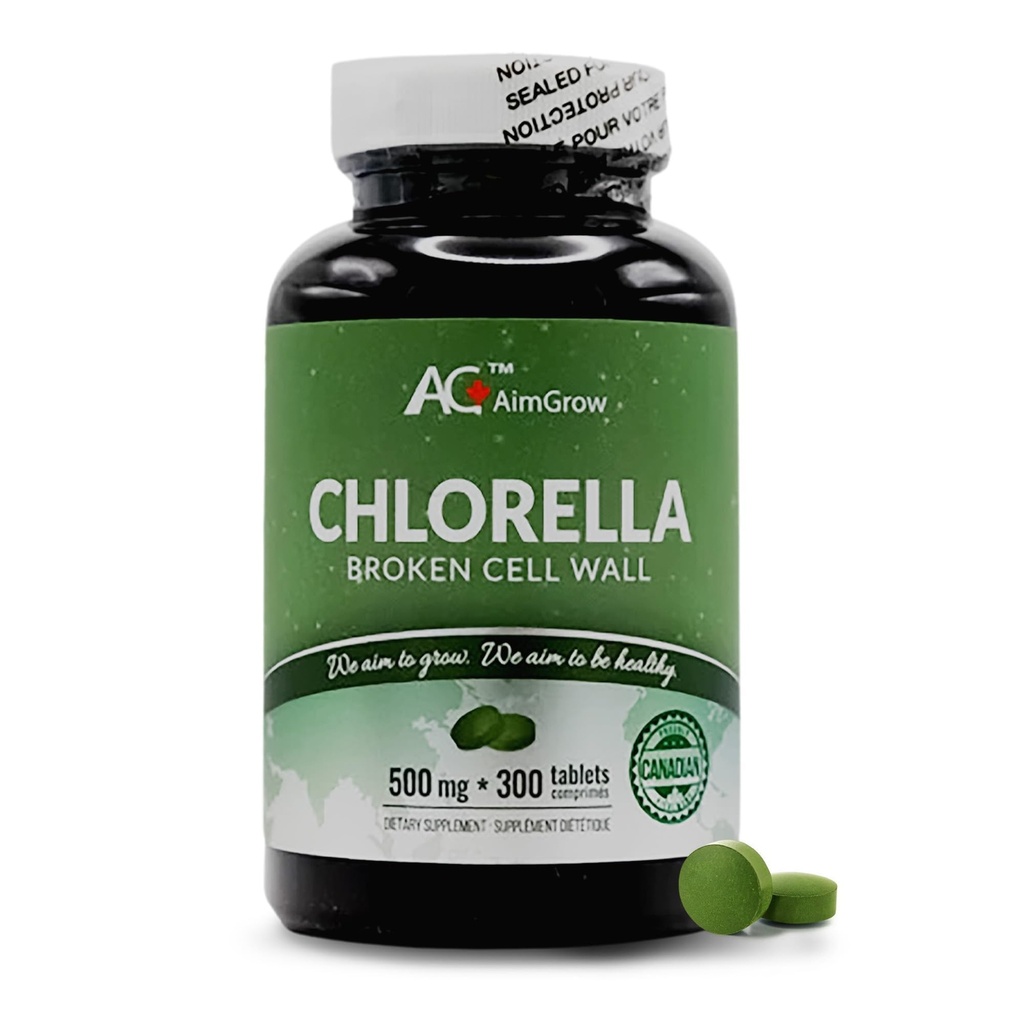 Chlorella Tablets with Broken Cell Wall, Canada, 500mg 300 Counts