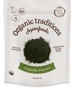 Organic Traditions Chlorella Powder, Broken Cell Wall Algae with Plant Based Protein, Essential Amino Acids, Chlorophyll & Nutrients, Eenergy Drink, Non GMO Superfood for Daily Blends, 150g/5.3oz Bag
