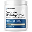 Bucked Up Pure Micronized Creatine Monohydrate for Women and Men - Easy to Mix and Unflavored - 5G Per Serving - 60 Servings - 300 Grams Per Container