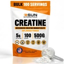 Micronized Creatine Monohydrate Powder 500g (1.1lbs,100 Servings) – Bulk Creatine Powder Supplements, 5g per serv, Unflavored, Third Party Tested, Supports Muscle Strength for Men & Women