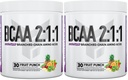 FINAFLEX Pure BCAA 2:1:1, Fruit Punch - 9.7 oz - Promotes Strength, Recovery & Performance - with 2:1:1 Ratio of Leucine, Isoleucine & Valine + Vitamin C - 30 Servings (Pack of 2)