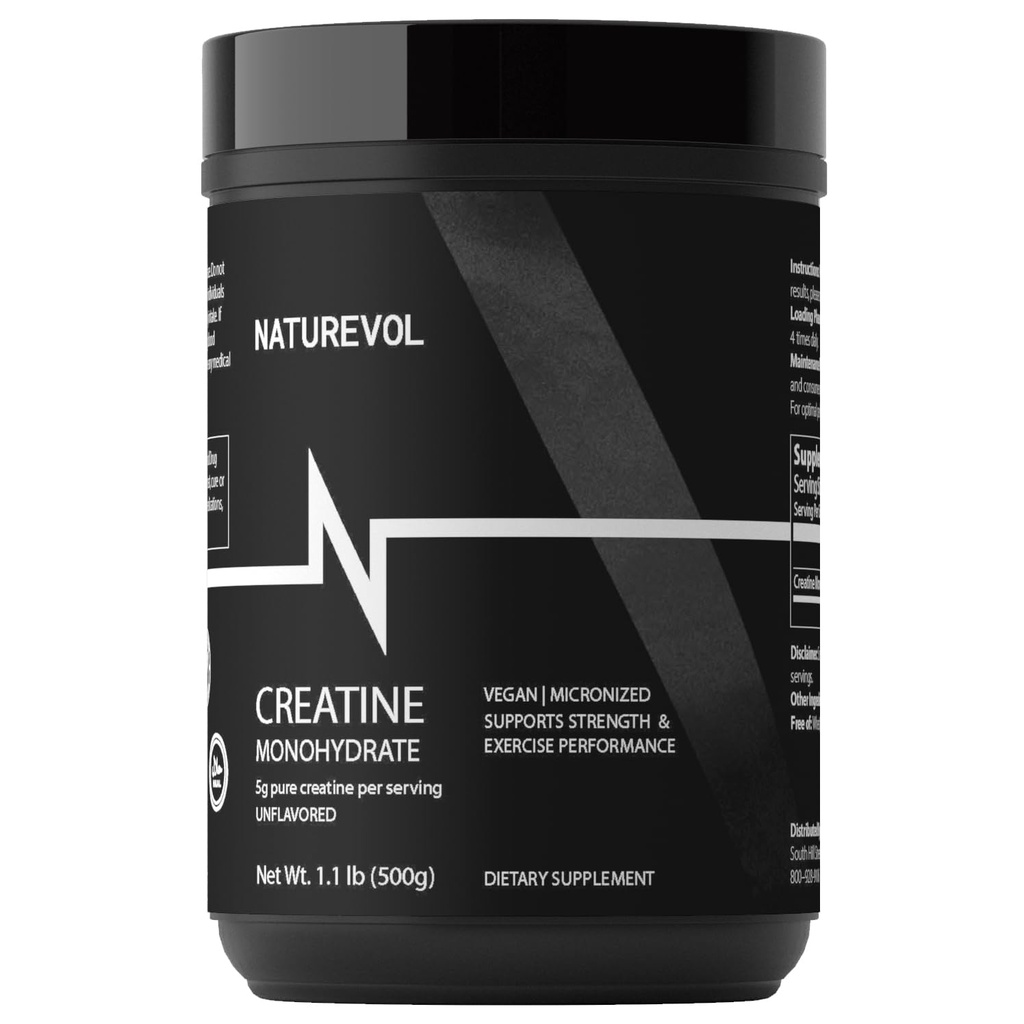 Creatine Monohydrate Powder - Micronized Unflavored Creatine Powder, Pure & Vegan, Easy Dissolve | Supports Strength, Muscle & Workout Recovery for Women & Men | 5g Per Serv - 100 Servings