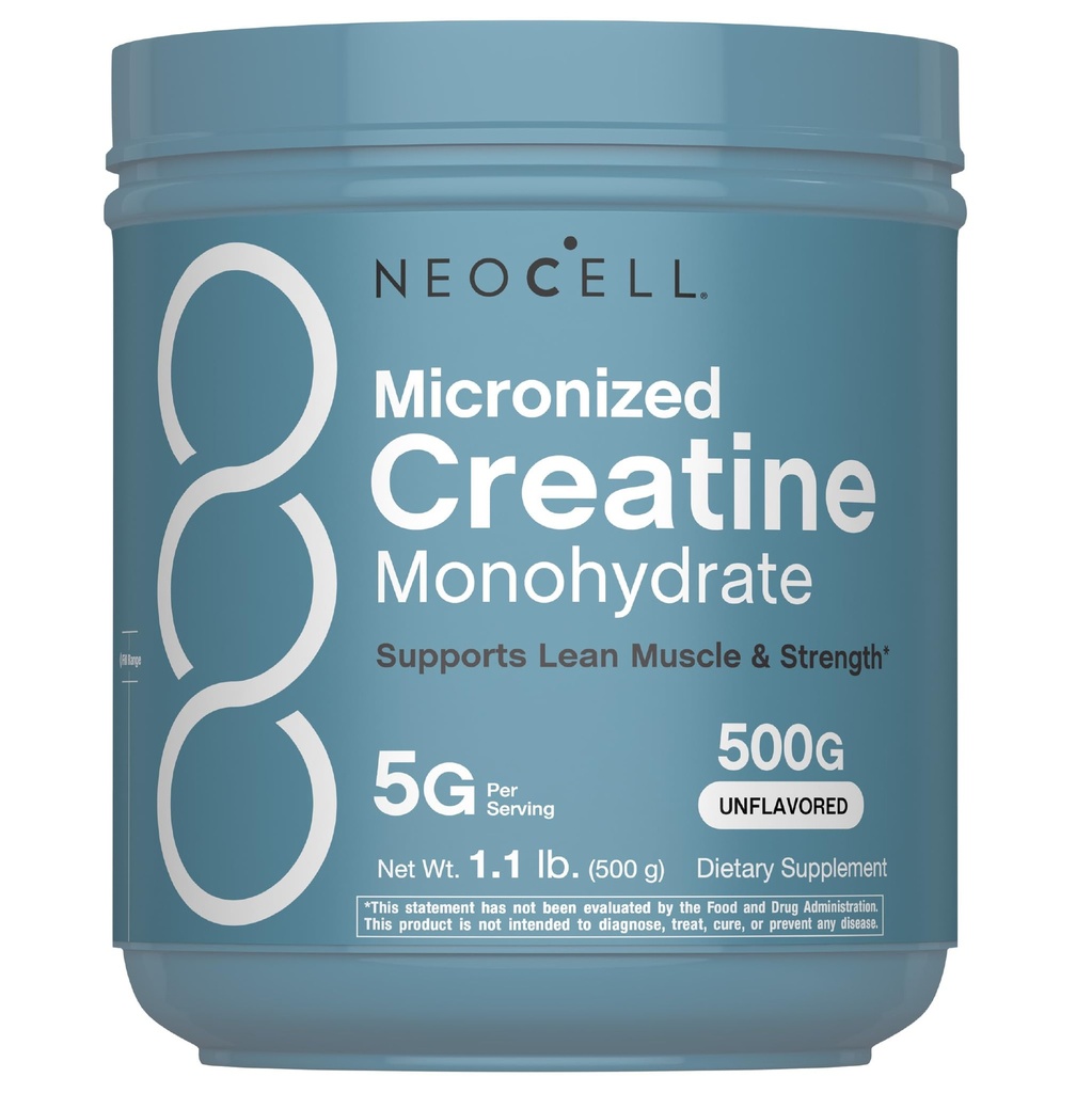 NeoCell Creatine Monohydrate Powder | 1.1 lb | Unflavored | Micronized Supplement | for Women and Men