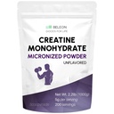 Creatine Monohydrate Powder 2.2 lb - Micronized Creatine Powder, Unflavored - Pure & Gluten Free, 200 Servings, 5g Scoop